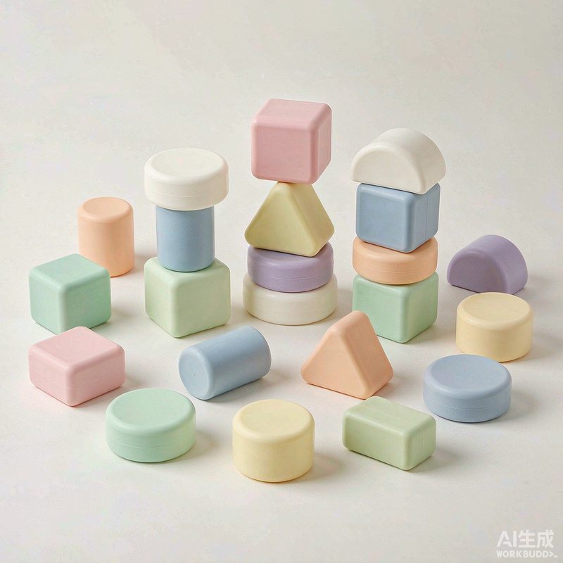 婴儿软胶积木 早教啃咬 可水洗